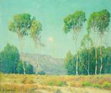 Maurice Braun "Moonrise and Eucalyptus Trees"